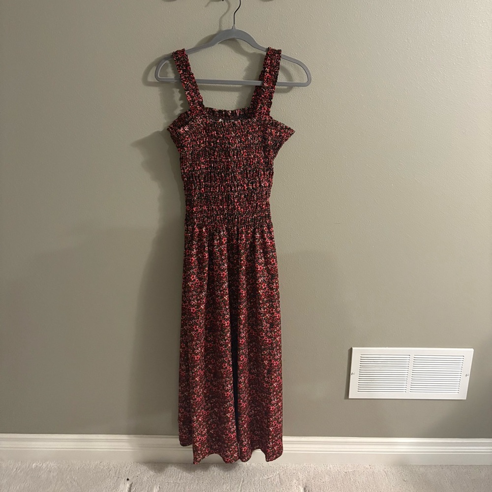 Tulip Smocked Bodice Maxi Dress Floral - Size Medium NEW!